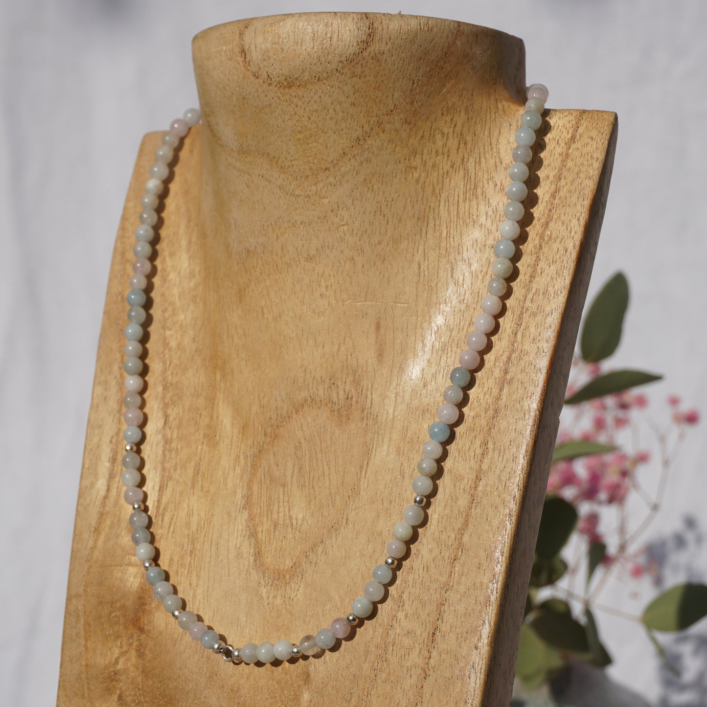 Kette Morganit | Silber | Charmring