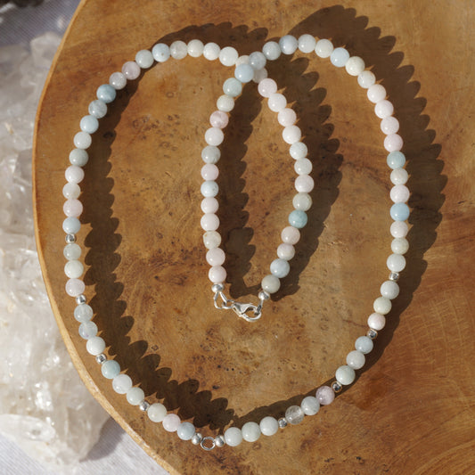 Kette Morganit | Silber | Charmring