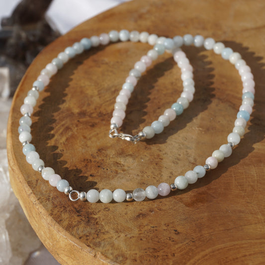 Kette Morganit | Silber | Charmring