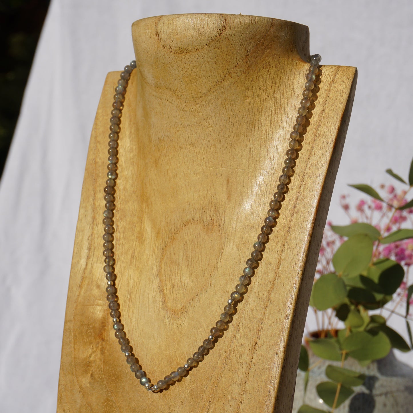 Kette Labradorit | Silber | Charmring