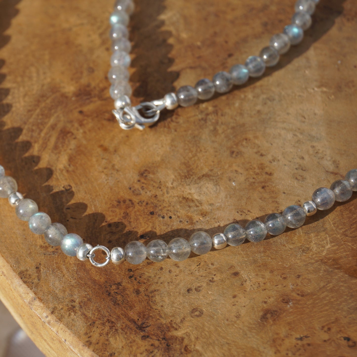 Kette Labradorit | Silber | Charmring
