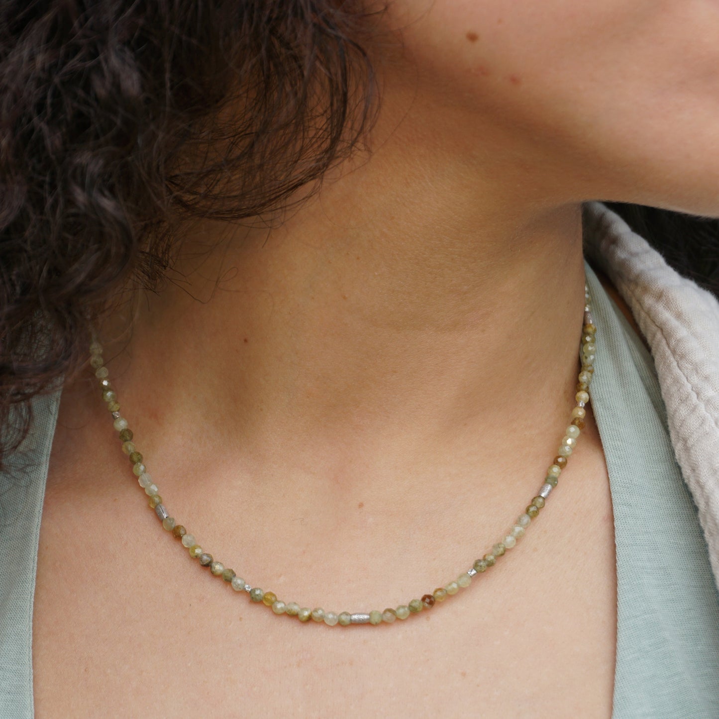 Kette Grüner Granat | Silber