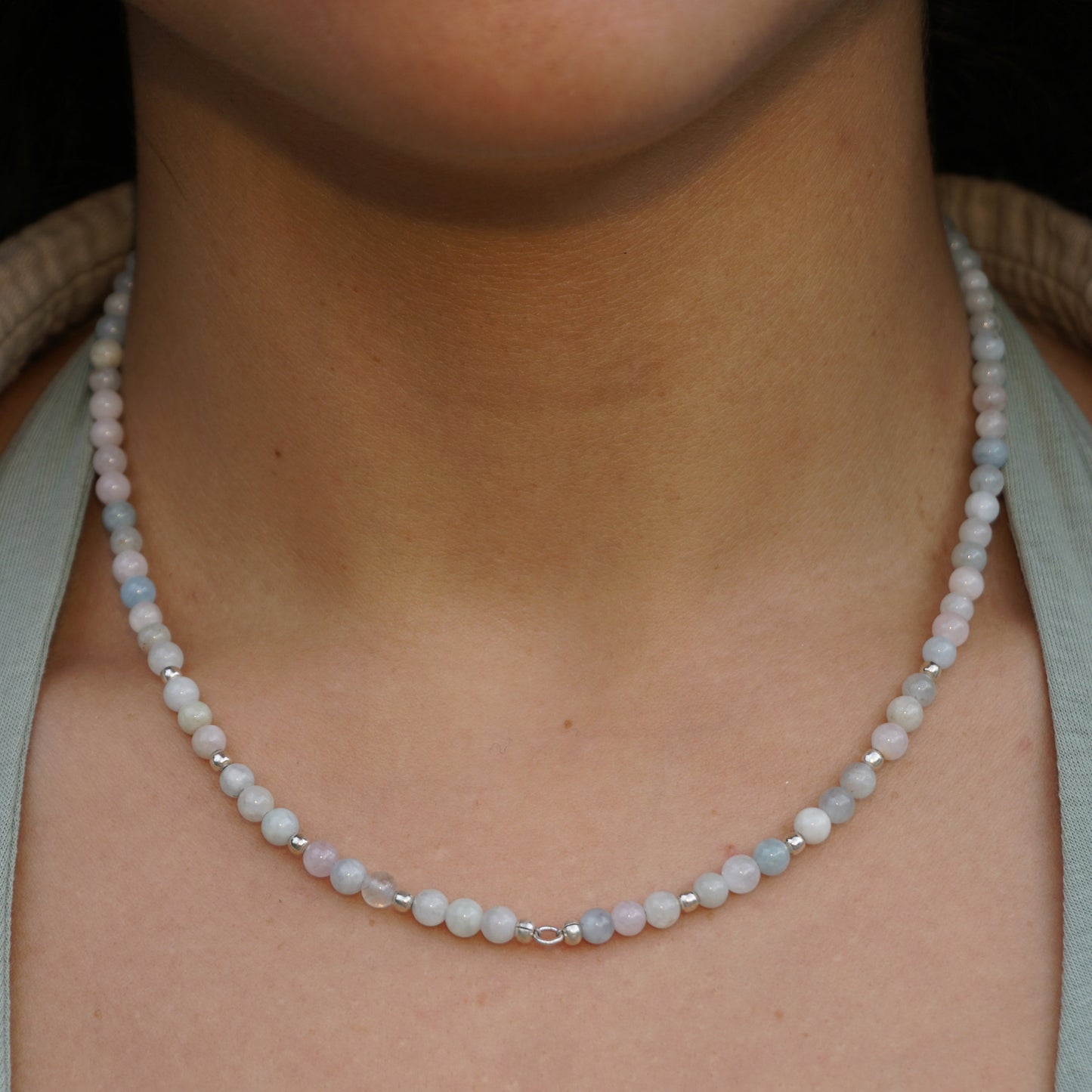Kette Morganit | Silber | Charmring