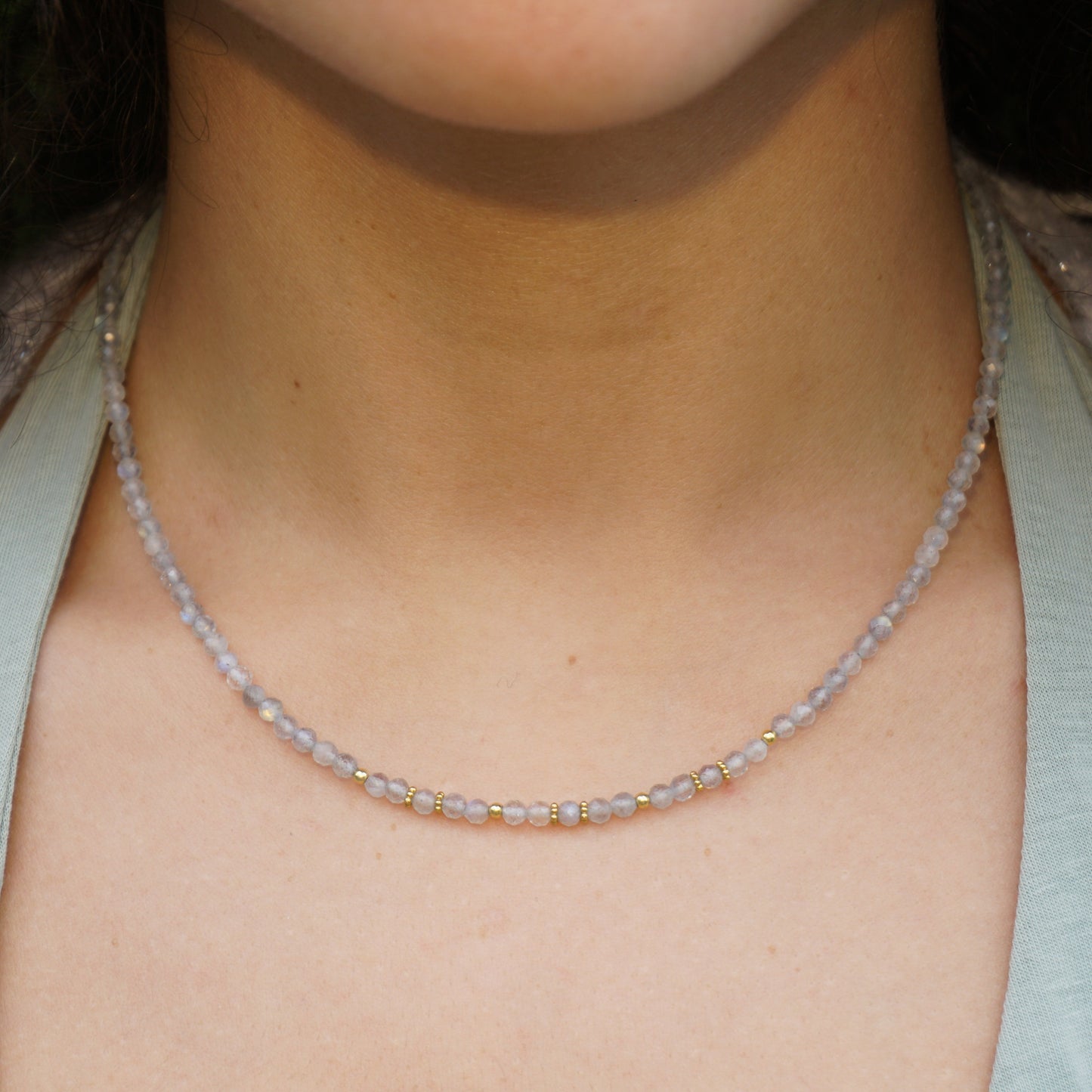 Kette Labradorit | Gold