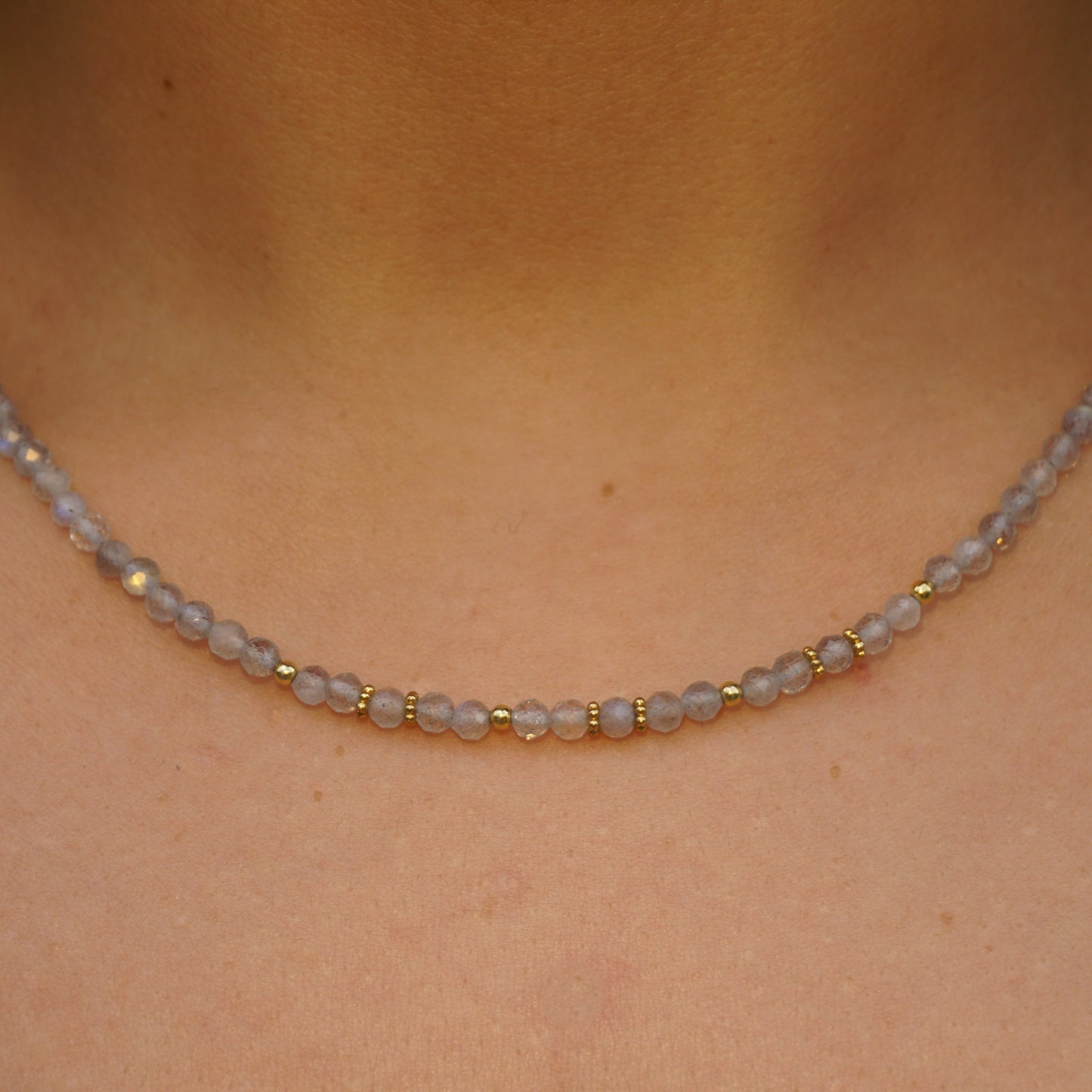 Kette Labradorit | Gold