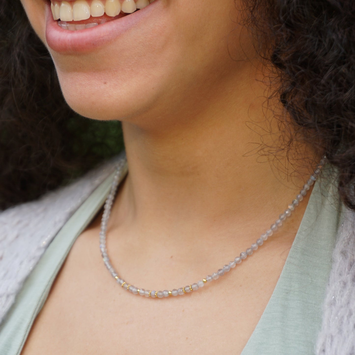 Kette Labradorit | Gold