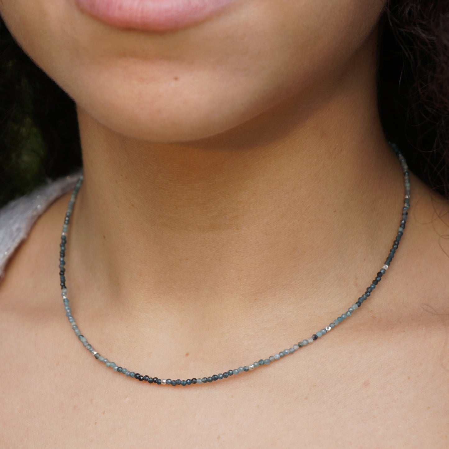Kette Blauer Turmalin | Silber