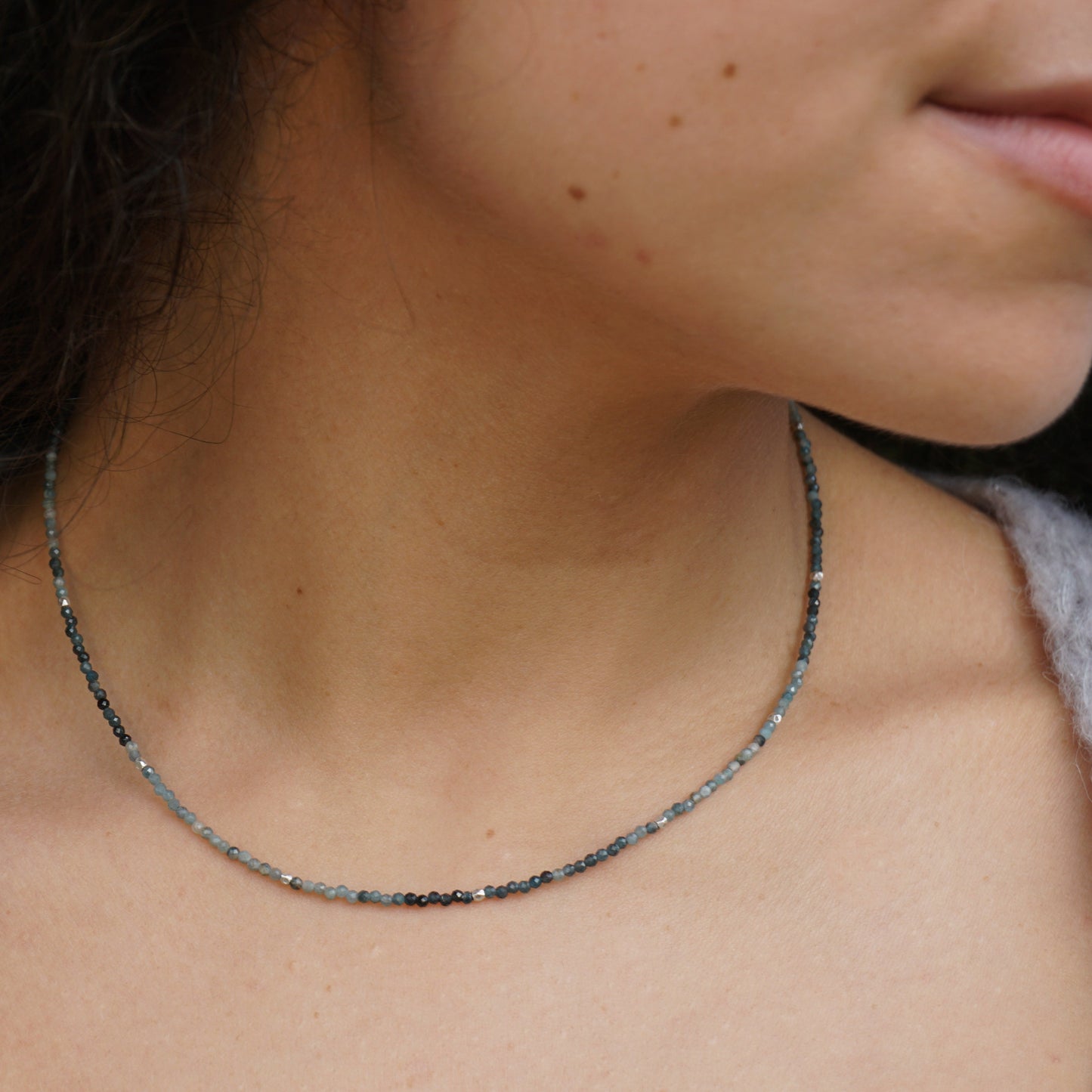 Kette Blauer Turmalin | Silber
