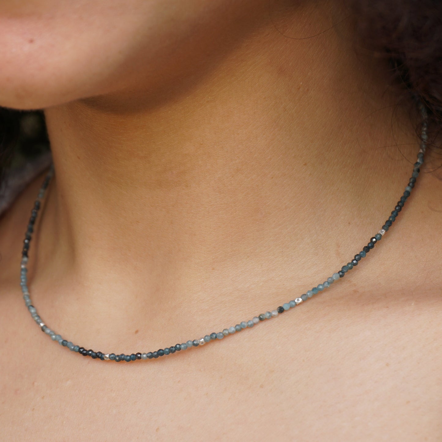 Kette Blauer Turmalin | Silber
