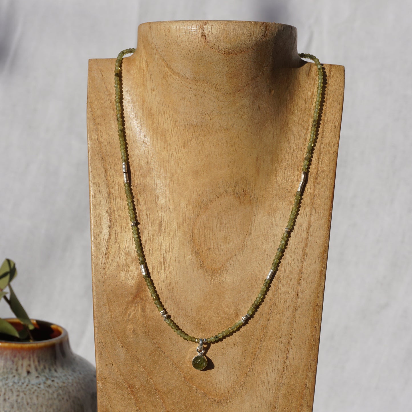 Kette Peridot | Silber | Anhänger Peridot natur