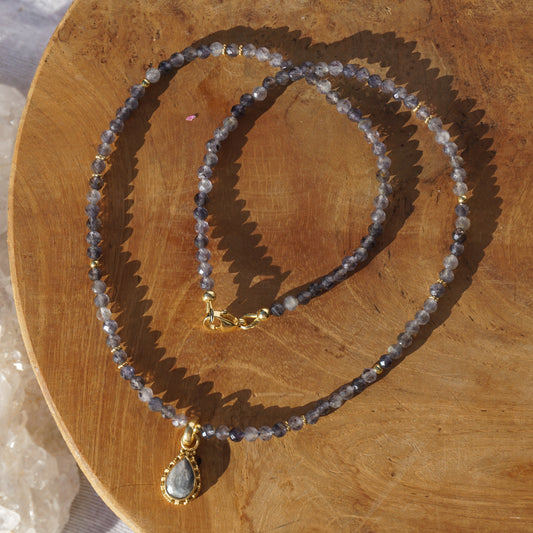 Kette Iolith | Gold | Anhänger Iolith