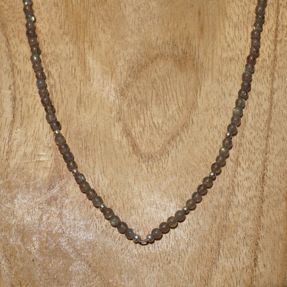 Kette Labradorit | Silber | Charmring