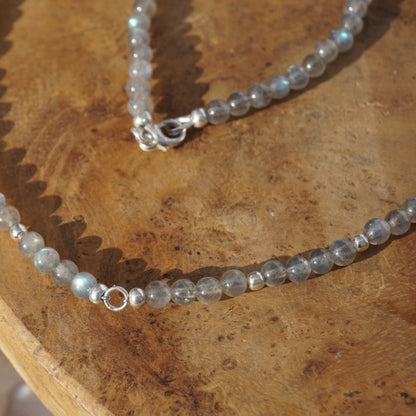 Kette Labradorit | Silber | Charmring