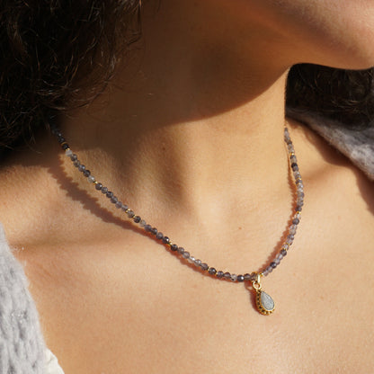 Kette Iolith | Gold | Anhänger Iolith